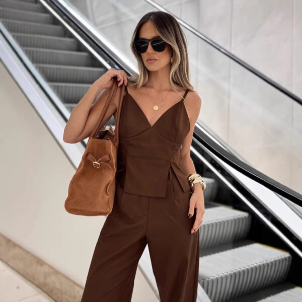 Mocha Tone Vest Set - Image 4