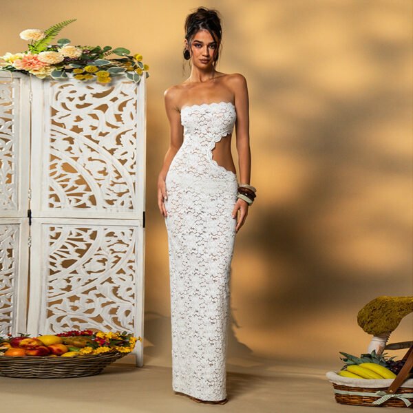 Sleeveless Backless Jumpsuit Dress - Image 3