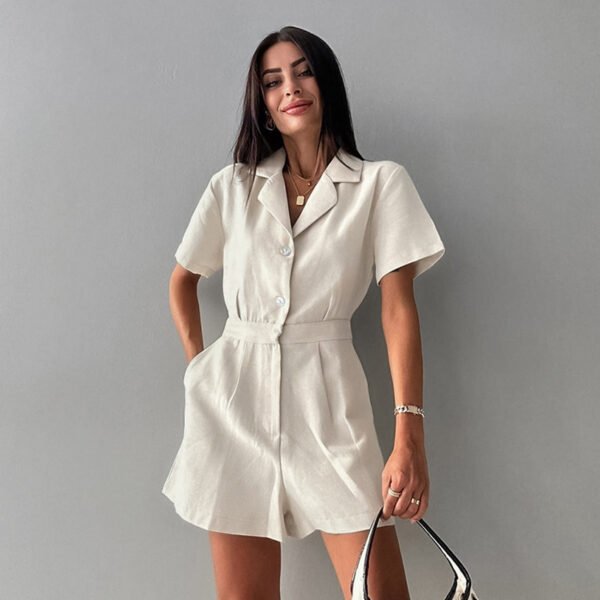 Dune Cinch Linen Jumpsuit - Image 3