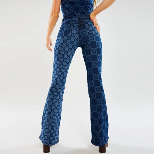 Yin Yang Two Tone Denim Pants - Image 5