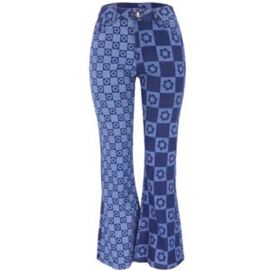 Yin Yang Two Tone Denim Pants
