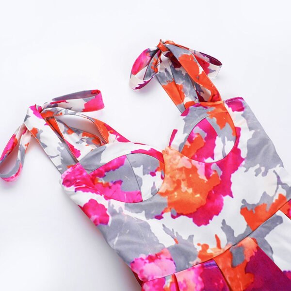 Printed A-Line Dress - Image 6