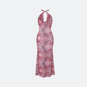 Halter Neck Printed Dress