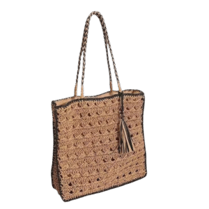 Seaside Fringe Straw Tote