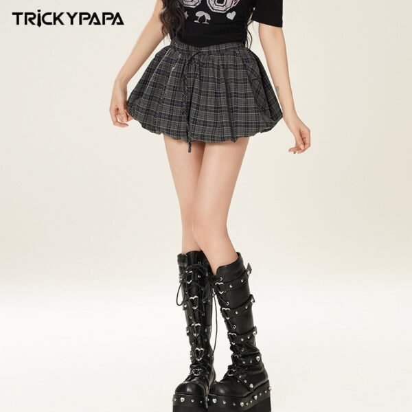 Low-Waist Skirt Women's  College Style Pleated Mini Skirt Spicy Girl Short Skirt - Image 2